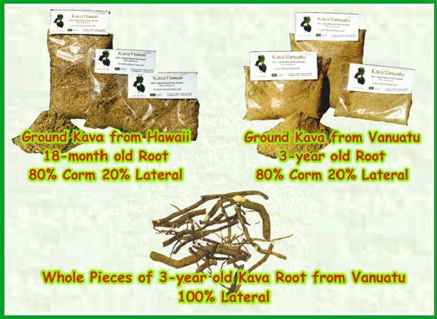 Whole Ground Kava Root & Lateral Root